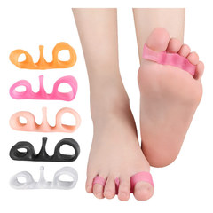 Two-Hole Snail Toe Separator for Hallux Valgus Correction, Unisex Toe Spreader with Soft Pads