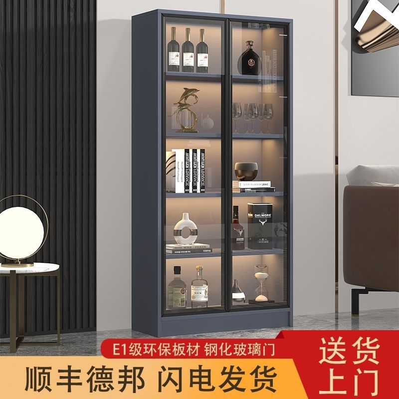 轻奢酒柜简约收纳柜书柜柜玻璃书柜玩具陈列柜手办展示柜直销厂家
