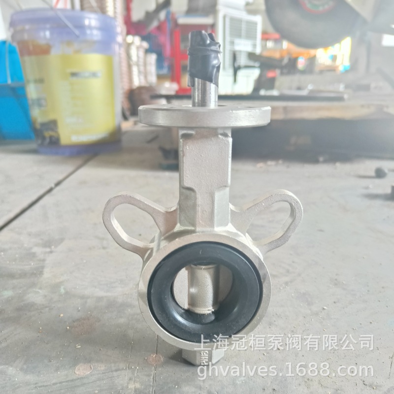 无头光杆蝶阀不锈钢对夹蝶阀 D071X-16P DN50