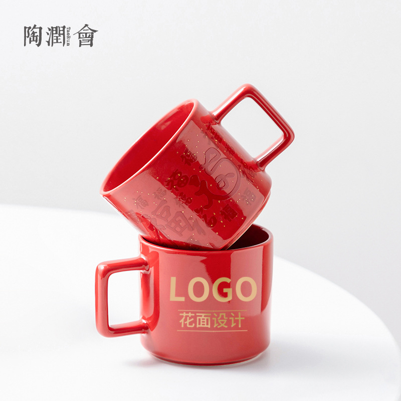 Tazas de cerámica al por mayor tazas de cerámica creativas tazas de agua de color tazas de menú personalizadas LOGO tazas de café