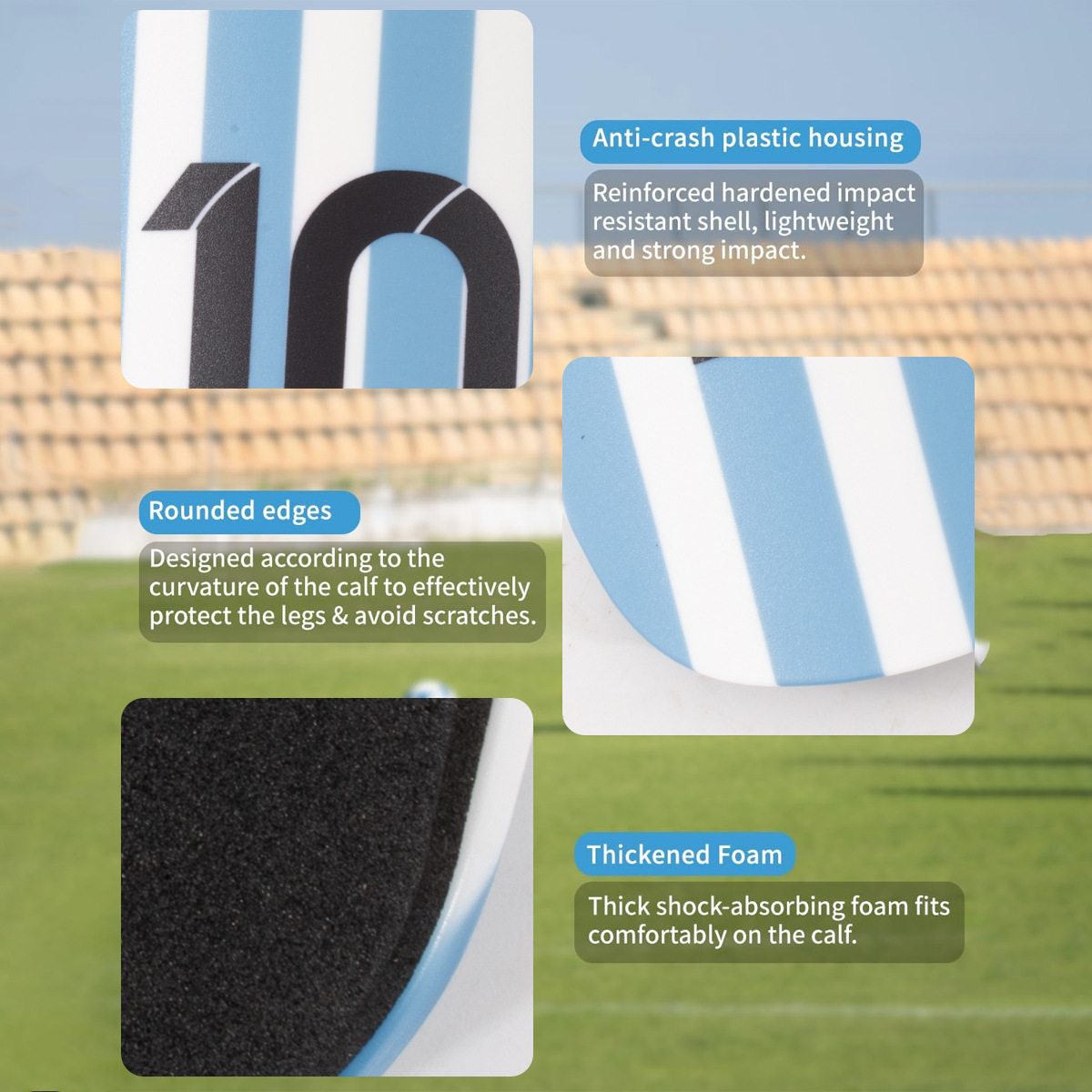 Football Shin Guards For Men And Women, Insert Type Shin Guards For Competition Training, Wear Resistant And Impact Resistant Shinguards Guards_viptrois.com