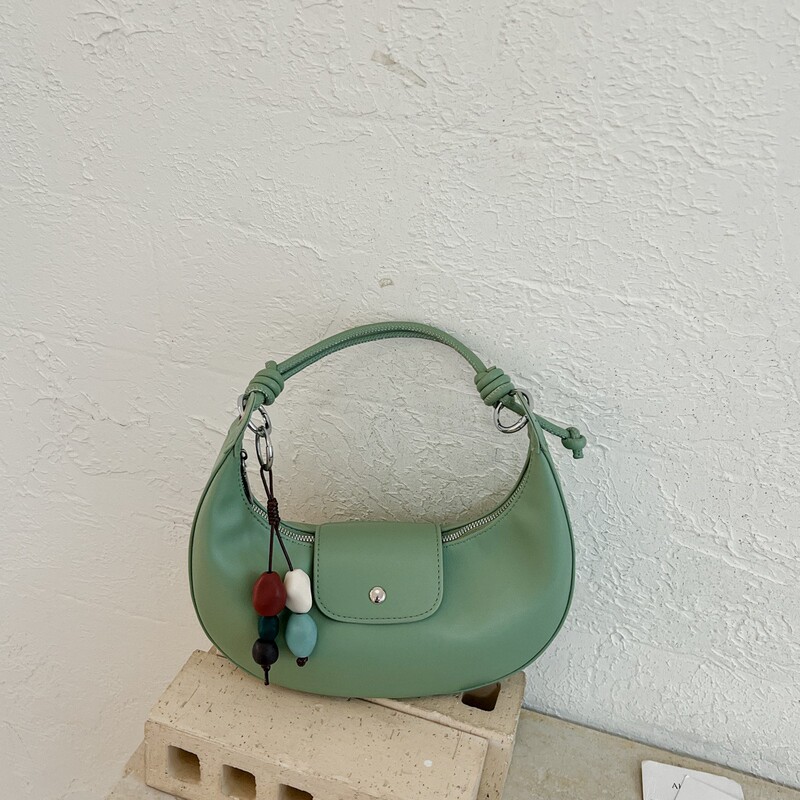 New niche French beaded dumpling bag, elegant half-moon handbag, underarm bag, single-shoulder pea bag, hand-held crossbody bag New niche French beaded dumpling bag, elegant half-moon handbag, underarm bag, single-shoulder pea bag, hand-held crossbody bag