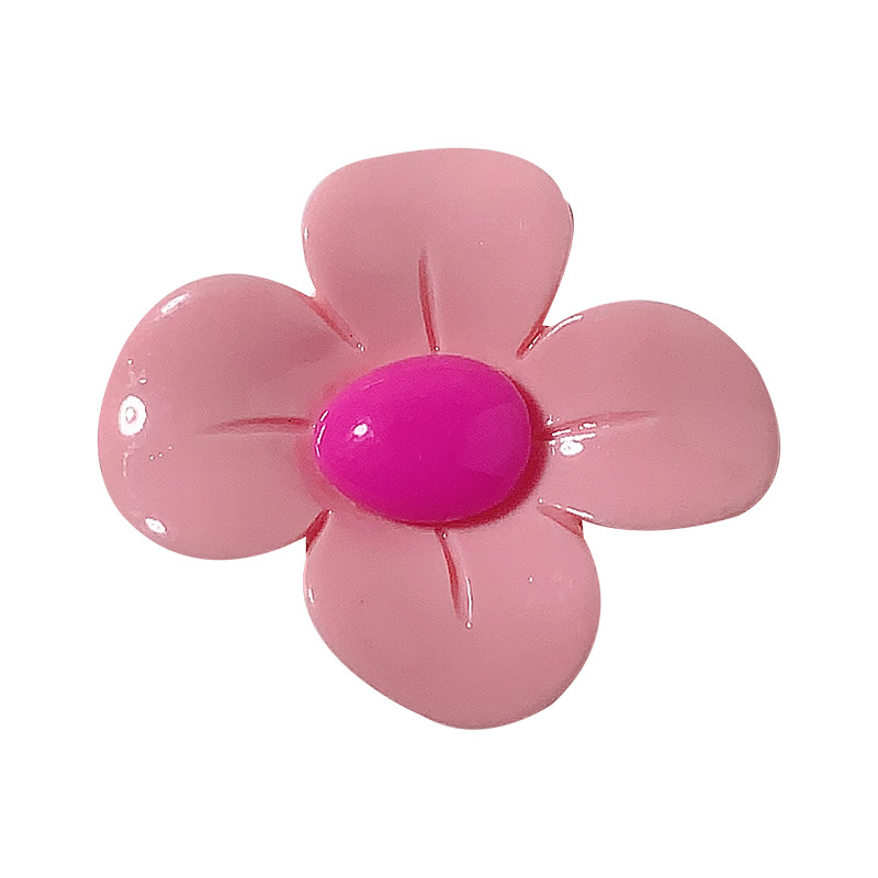 Accesorios de resina de cuatro pétalos de macarrón transfronterizo DiDi accesorios para el cabello de la caja del teléfono móvil agujero de los zapatos colgantes pequeños materiales hechos a mano