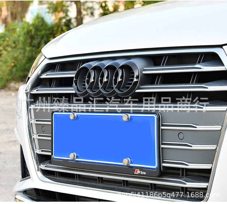 Suitable for Audi Car Logo Modification A3/A4L/A5/A6L/A7/Q2L/Q3/Q5L Four-Ring Black Warrior Front and Rear Logo