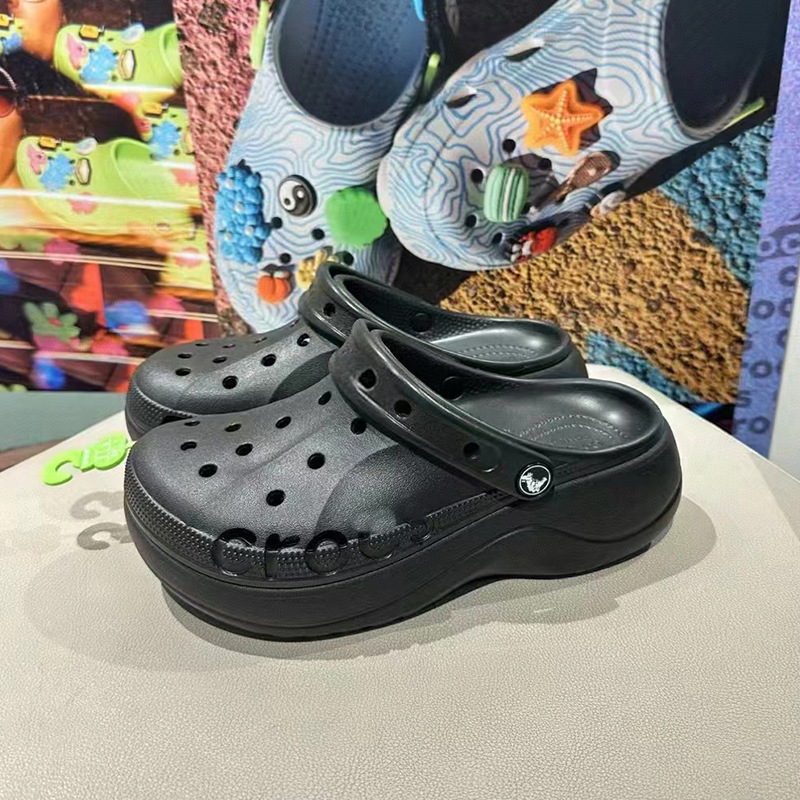 Zhou Yutong's Same Style Crrcs Crocs Women's Beiya Cloud Beach Shoes Outdoor Thick-Soled Slippers Sandals