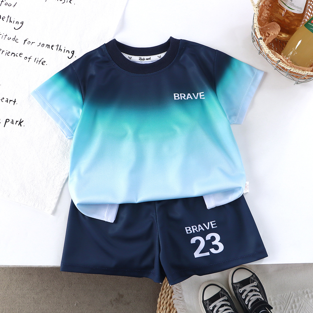 新款球衣夏季儿童运动球服套装男童短袖套装宝宝篮球服夏季无袖批