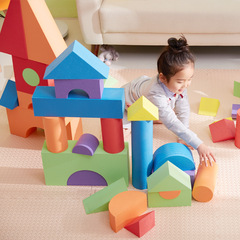 子供用フォームブロック 大型 - 1歳 ソフトスポンジブロック 幼稚園用 城のおもちゃ