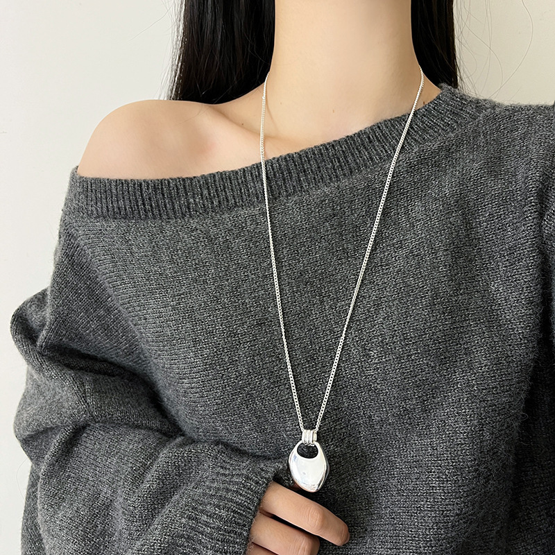 Japanese and Korean Bloggers Fever Same Style Saddle Bag Long Necklace Women's Accessible Luxury Niche Sweater Chain High-End Accessories Japanese and Korean Bloggers Fever Same Style Saddle Bag Long Necklace Women's Accessible Luxury Niche Sweater Chain High-End Accessories