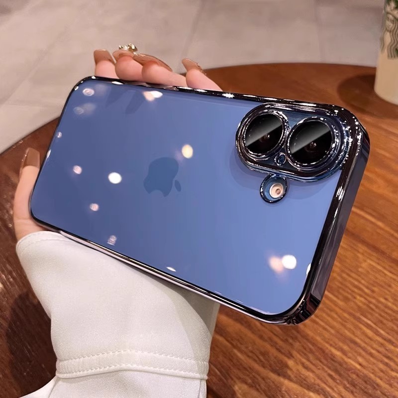 透明不发黄适用iPhone17手机壳电镀超薄PC苹果16全包高级感15硬套|undefined