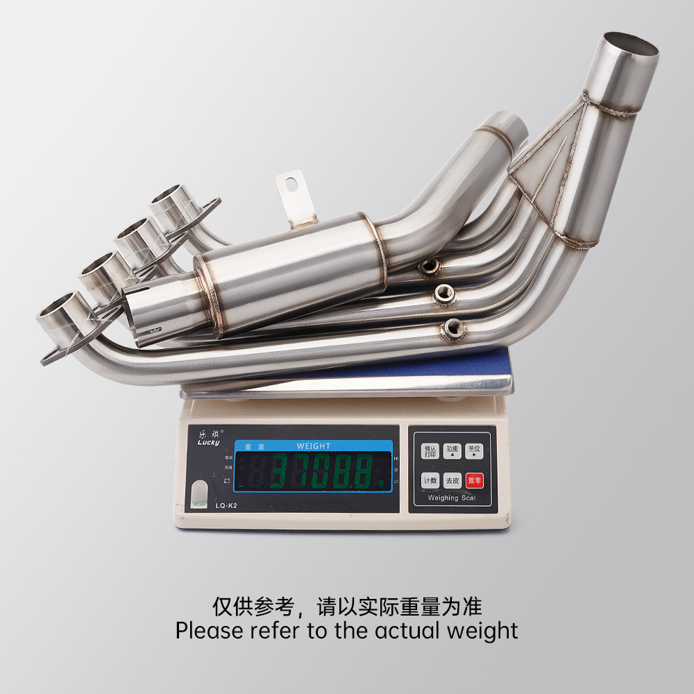Motorcycle Exhaust Pipe Modification for S600Rs Stainless Steel with Drum Front Section, Connects to Original Tail Section for Non-Destructive Installation