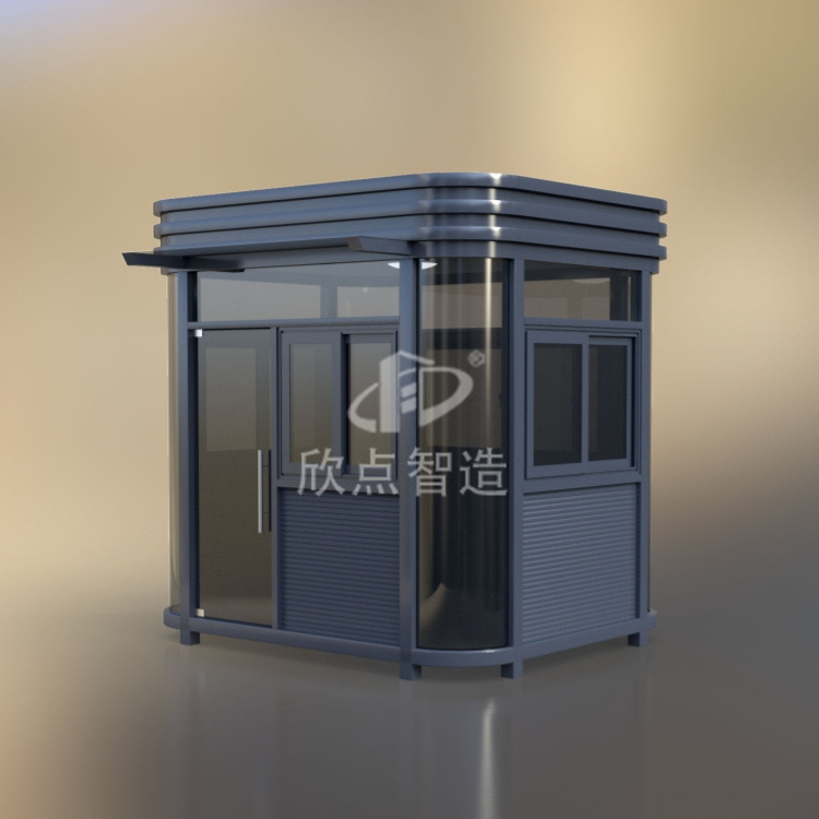 Pabellón de guardia Sala de guardia Pabellón de seguridad terminado Fabricante Estructura de acero Pintura de piedra real Sala de servicio al aire libre móvil