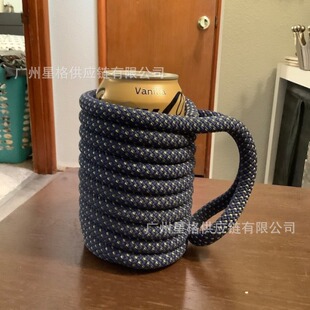 Recycled Rock Climbing Rope Can Cozy 亚马逊新款攀岩绳杯套-阿里巴巴