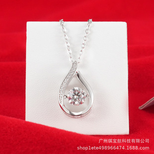 European and American Explosions High-end Sense Girls Moissanite Necklace Sterling Silver Jewelry Women's Niche Design Clavicle Chain Pendant Neckchain