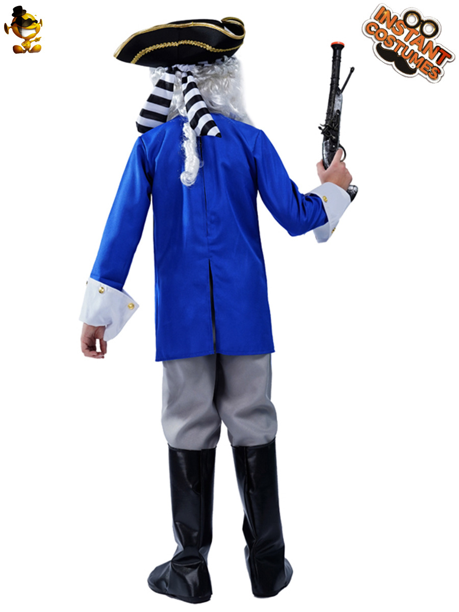 Traje de capitán pirata de los hombres de Halloween para niños traje de cosplay general colonial medieval image 5