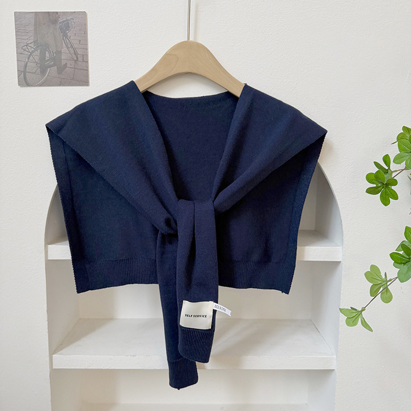 Chal de punto de alta calidad, todo fósforo, delgado, cuello falso, nicho, color sólido, estilo occidental, cintura, chal de moda, chaleco pequeño