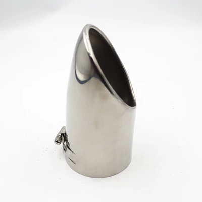 Cross-Border Quality Stainless Steel Universal Exhaust Tip Suitable for New Ford Focus and New Nissan X-Trail Car Modifications, Blue-Coated Silencer (Car muffler) - small-elbow-silver