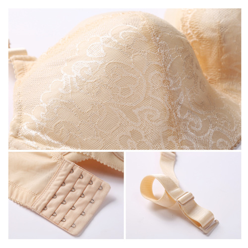 Wankang large size underwear thin breathable underwired fat mm big breasts appear smaller full cup push-up adjustable bra
