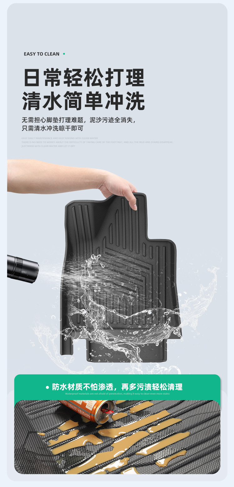 Car Floor Mats TPE for Zeekr X 23-26 + Trunk/Backrest Mat