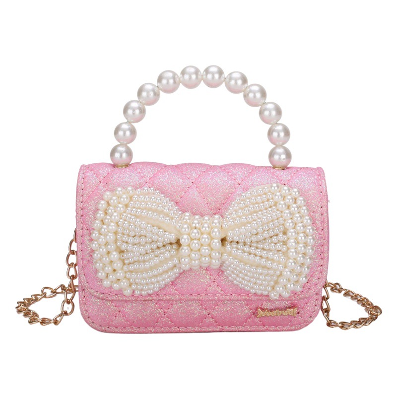 Fashionable Girls Chain Crossbody Bag, Stylish and Stylish Little Princess Shoulder Bag, Mini Pearl Handbag, Accessories Bag, Trendy
