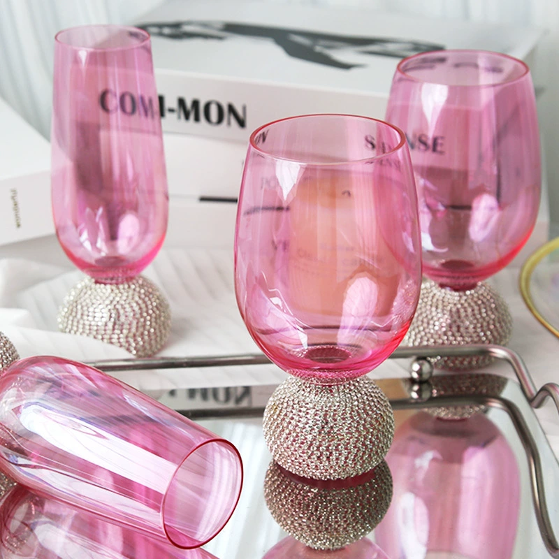 Fuchsia wineglass for whiskey