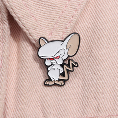 創意設計紅眼大頭小老鼠造型可愛卡通徽章個性精美傲嬌的動物胸針