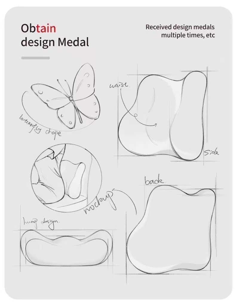 Cross-border cartoon bear lumbar support cushion for office workers, long-sitting waist protector, memory foam slow-rebound car cushion