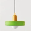 35cm grass green glass + yellow lamp holder