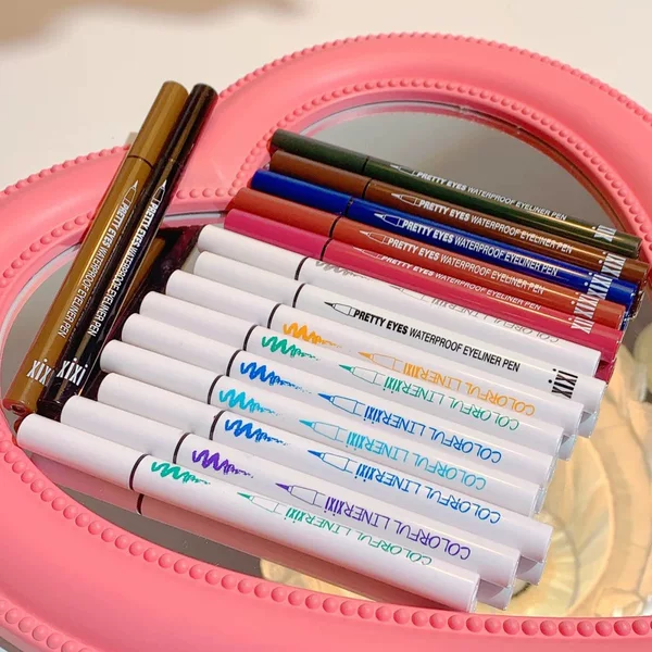 Xixi Shangcai Pretty Color Liquid Eyeliner Pen Eyeliner Pen for Female Beginners Not Easy to Smudge Liquid Eyeliner Pen Color Black