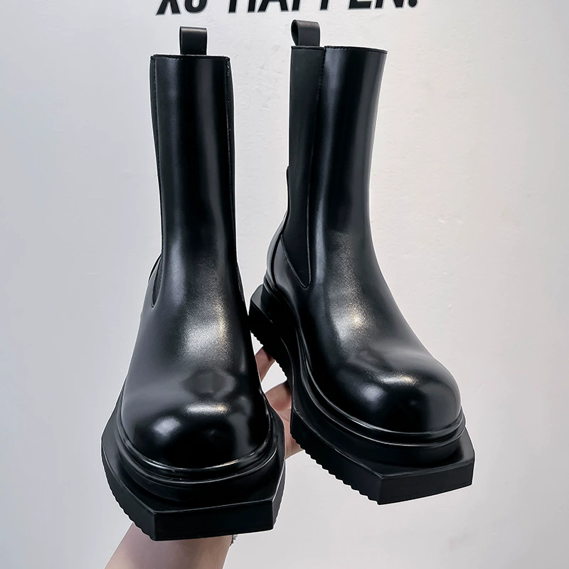 Обувь Мартенсы Челси (Martens) из кожи, трендовая платформа, унисекс 36–44