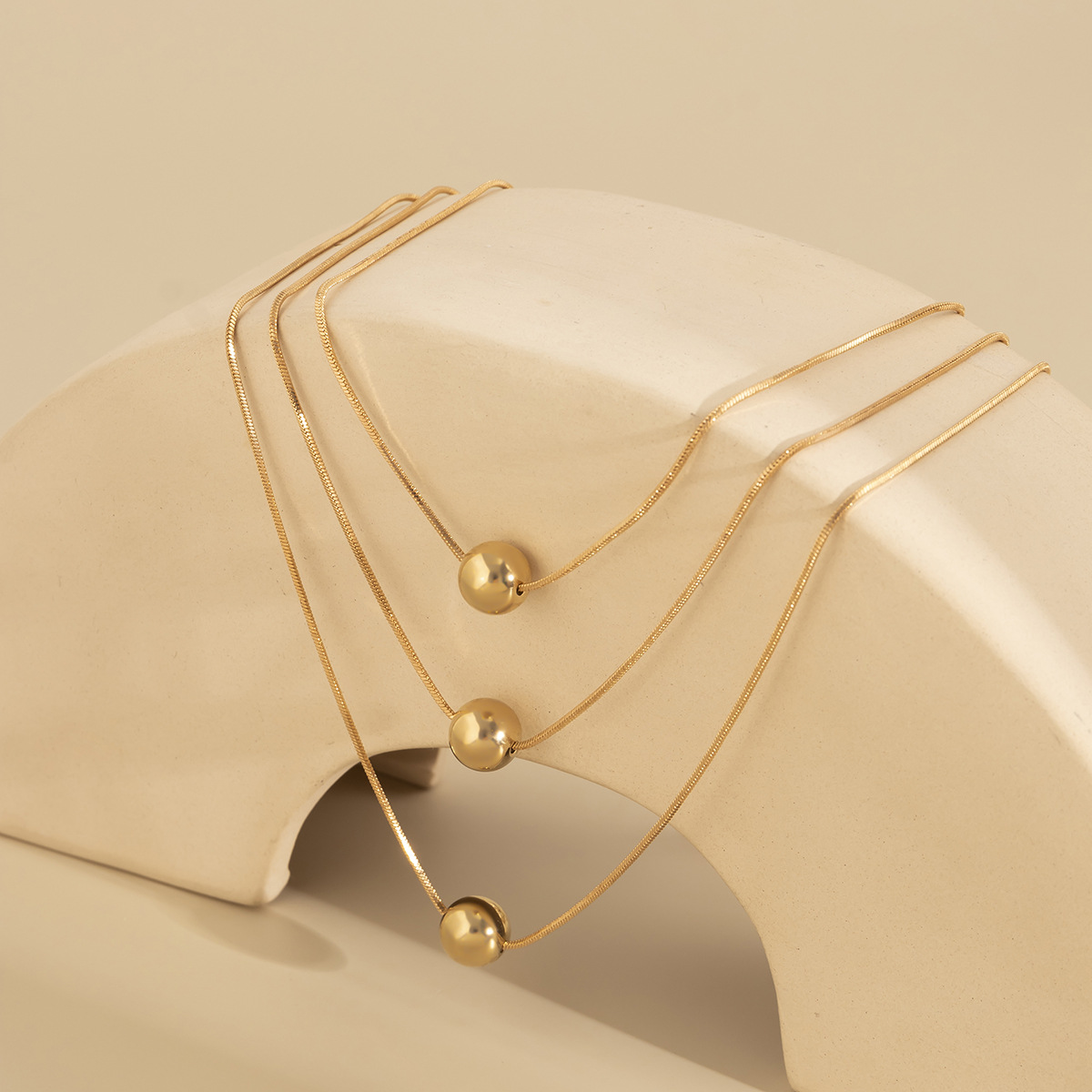 Retro Geometric Copper Necklace Tassel Plating Copper Necklaces