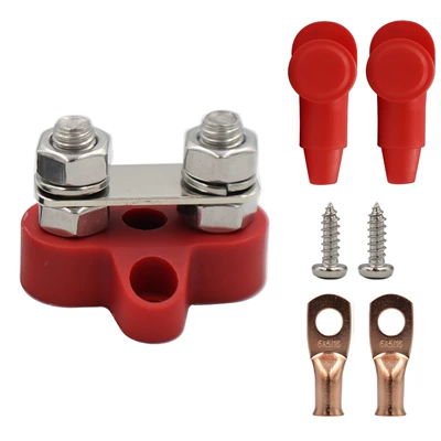 Car RV yacht battery Power supply, ignition system accessories - red-double-stud-with-gasket-m8