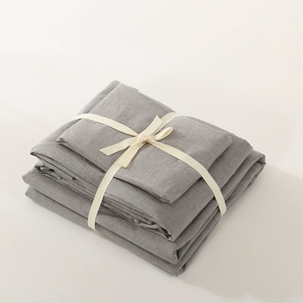 Classic pure cotton solid color washed cotton series-light gray