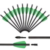 Huwairen short arrow bow arrow branches multi -color 7.5/15/16/18/20/222 inch carbon arrow