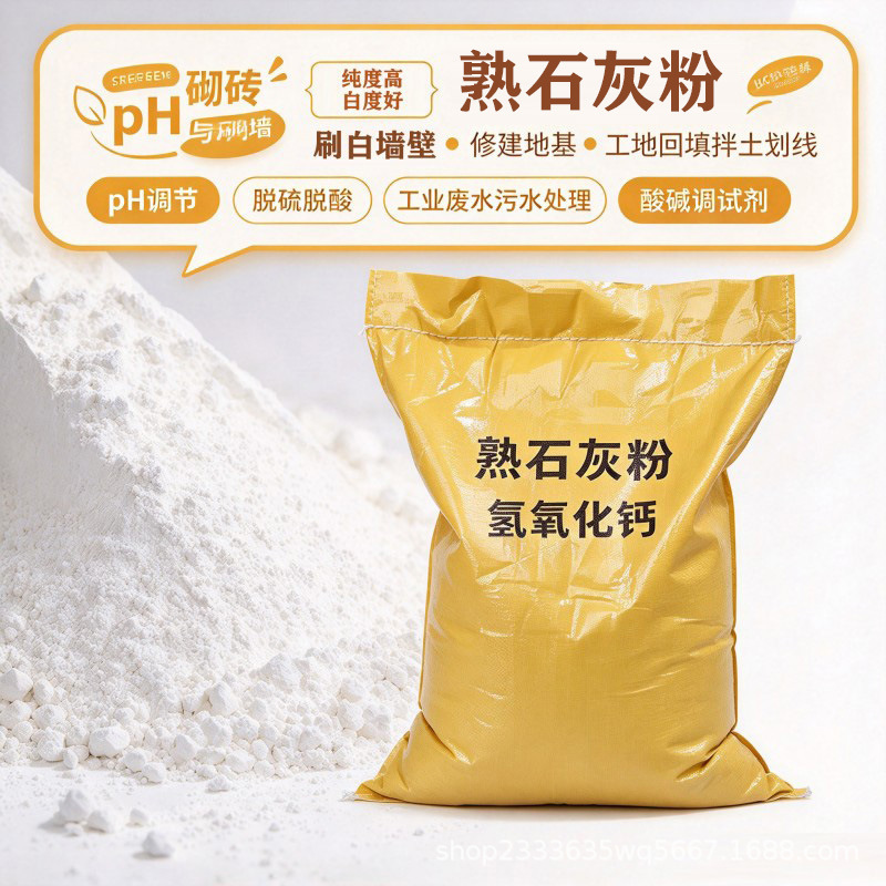 2.5kg-25kg Calcium Hydroxide Powder, Lime Powder, Industrial Sewage Treatment, Acid-Base Ph Adjustment, Direct Sales from the Manufacturer 2.5kg-25kg Calcium Hydroxide Powder, Lime Powder, Industrial Sewage Treatment, Acid-Base Ph Adjustment, Direct Sales from the Manufacturer