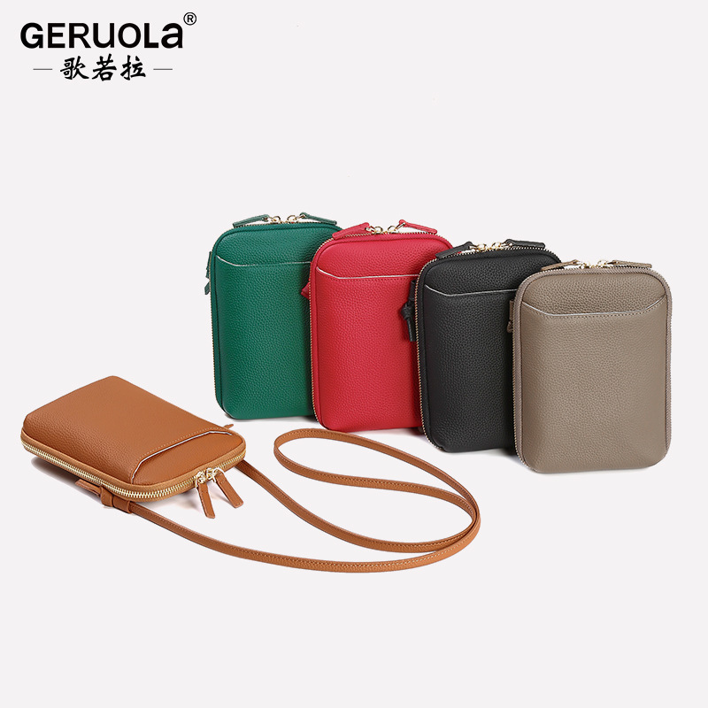 Bolso de cuero para teléfono móvil bolso de mensajero pequeño bolso para teléfono móvil para mujer nuevo bolso transfronterizo para teléfono móvil bolso de mensajero comercio exterior