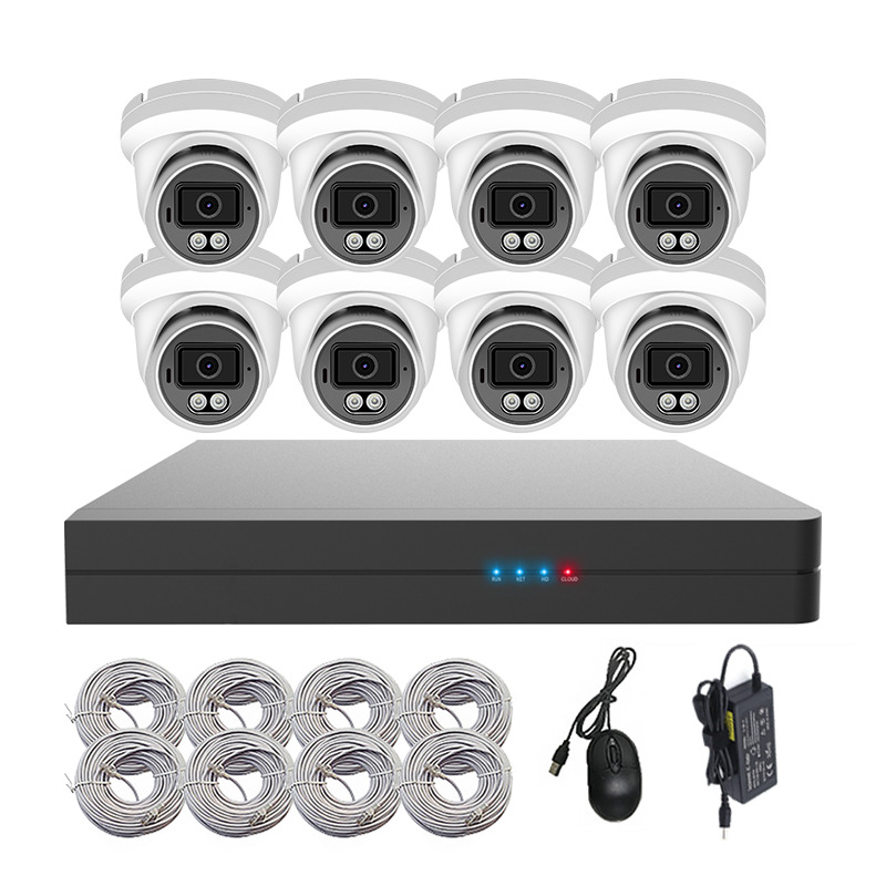4k ultra yüksek çözünürlüklü POE güvenlik gözetleme kamerası 8 yollu NVR ağ video kaydedici tabanca makinesi yarım küre seti