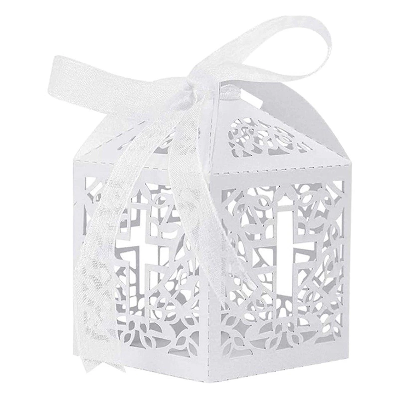 Amazon Cross Полая Коробка Конфет Свадебная Вечеринка Украшения Поставки Конфеты Мешок Причастия Подарочная Коробка Конфет