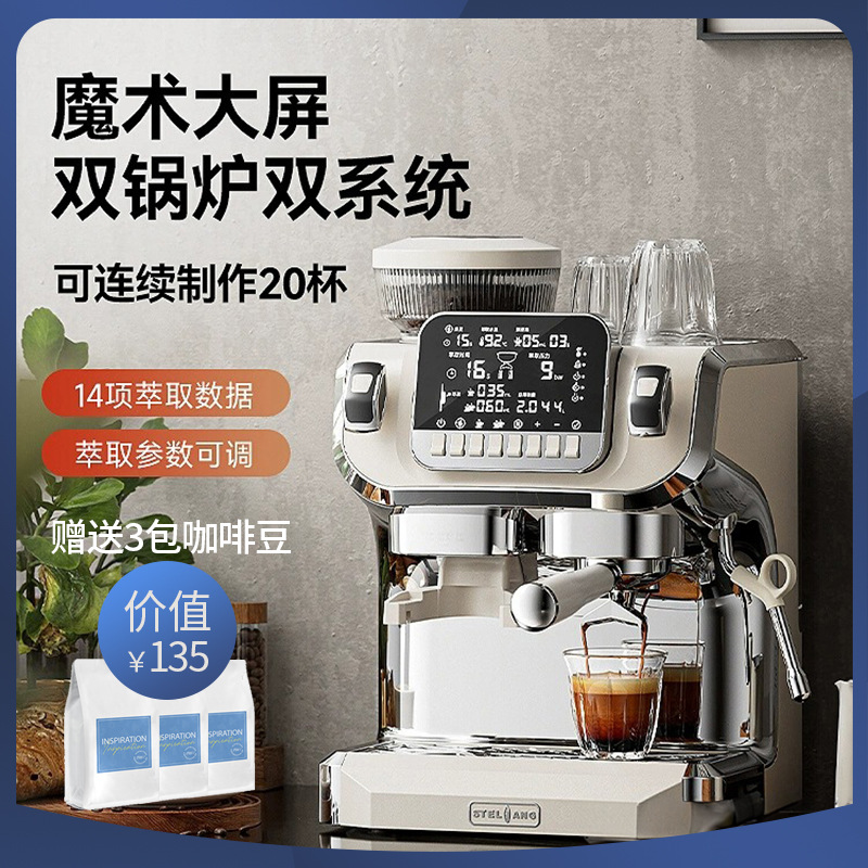 Stelang/Xuelang ST-520 coffee machine small household Italian full semi-automatic grinding all-in-one machine commercial use