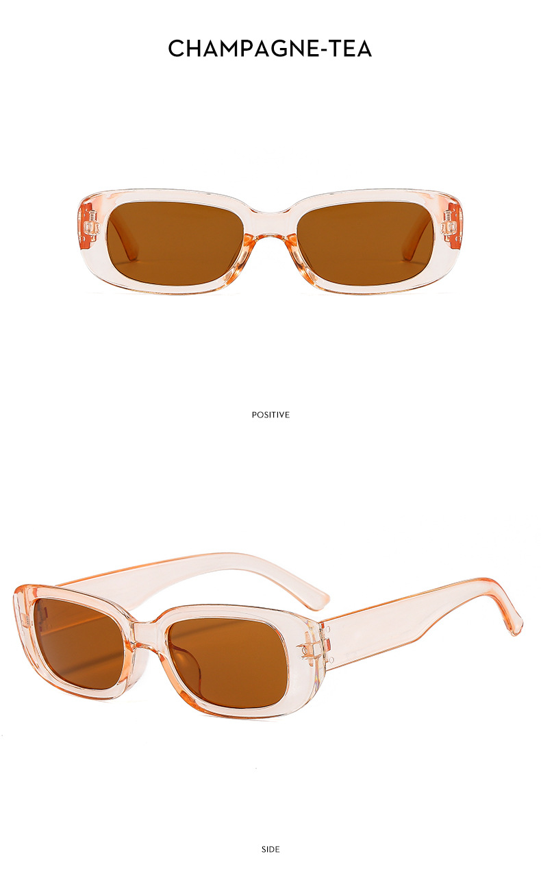Fashion Style Pink, Red, Yellow Color Fashion Solid Color Ac UV400 Protection Square Full Frame Women's Sunglasses