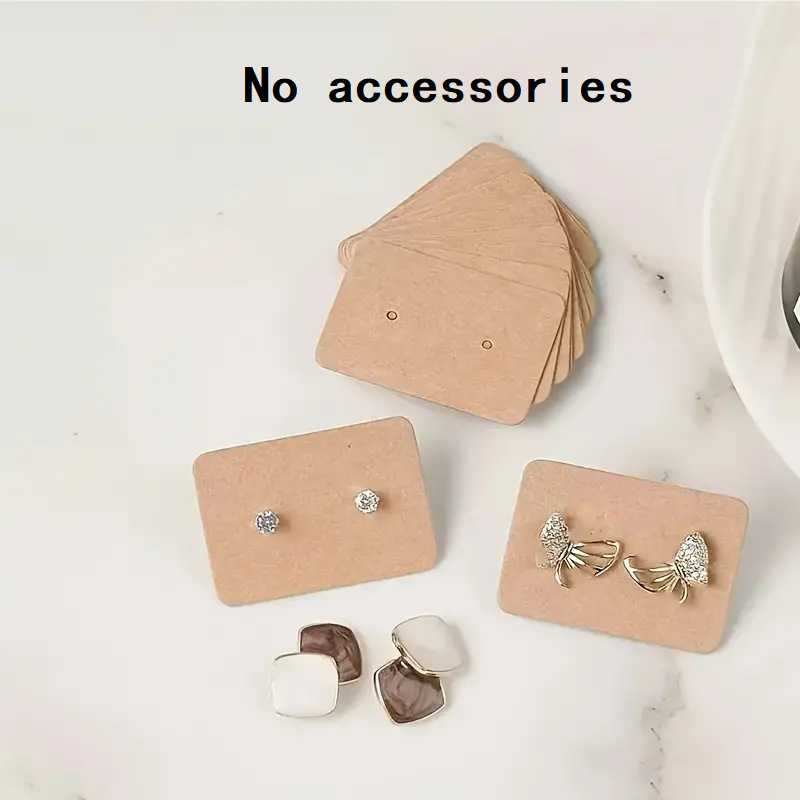 100张/500张  耳环卡包装耳钉展示卡纸板空白牛皮纸价格标签