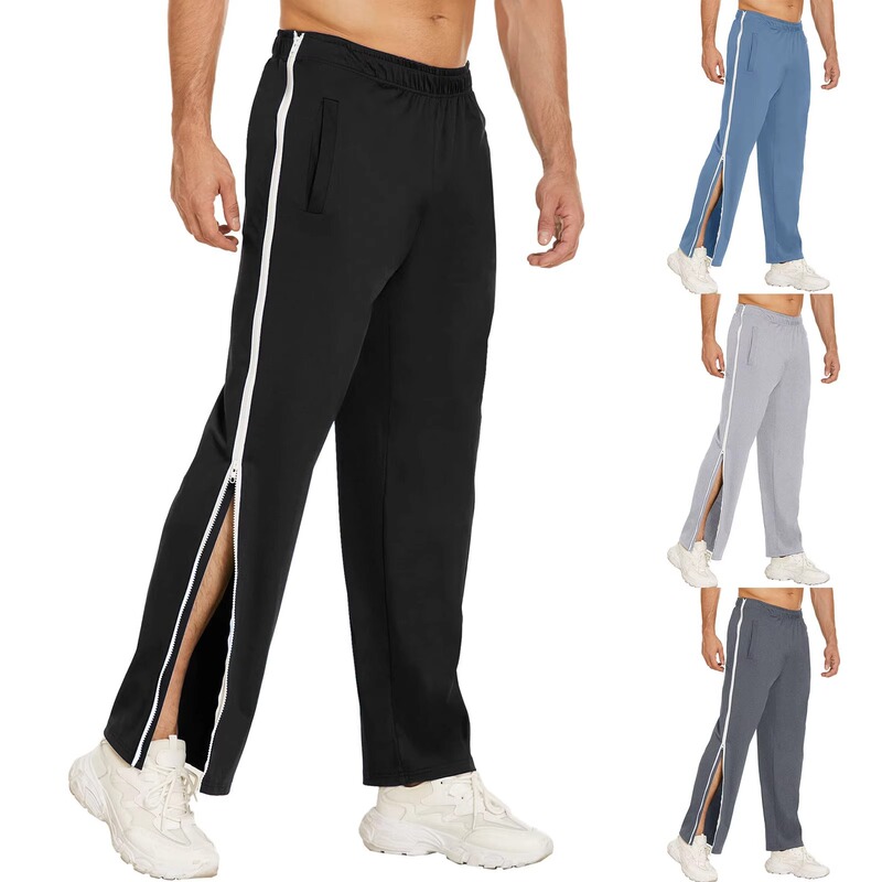 Sports Zipper Pants Loose Sweatpants Training Seconds Basketball Pants Trendy Men's New Fashion Simple All-match Casual Pants Sports Zipper Pants Loose Sweatpants Training Seconds Basketball Pants Trendy Men's New Fashion Simple All-match Casual Pants