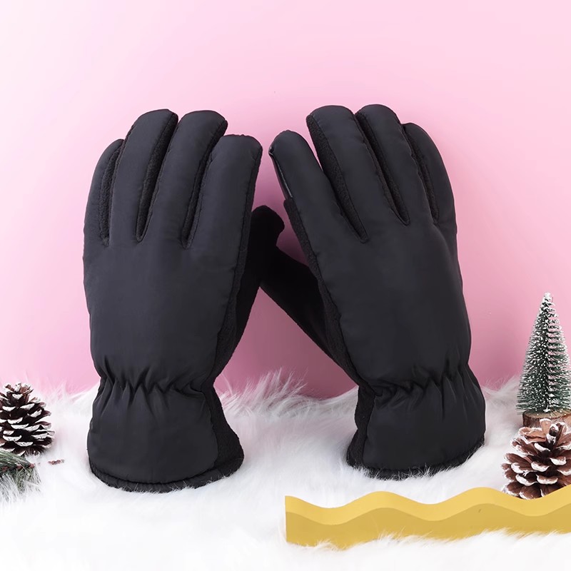 Invierno de los hombres y de las mujeres engrosadas de lana forrada a prueba de viento montar a prueba de agua de nuevo caliente pantalla táctil motocicleta guantes de algodón resistentes al desgaste de invierno