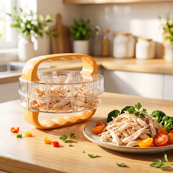 Chicken Shredder: A cross-border, manual meat shredder made of plastic, designed for separating chicken breast meat into thin strips
