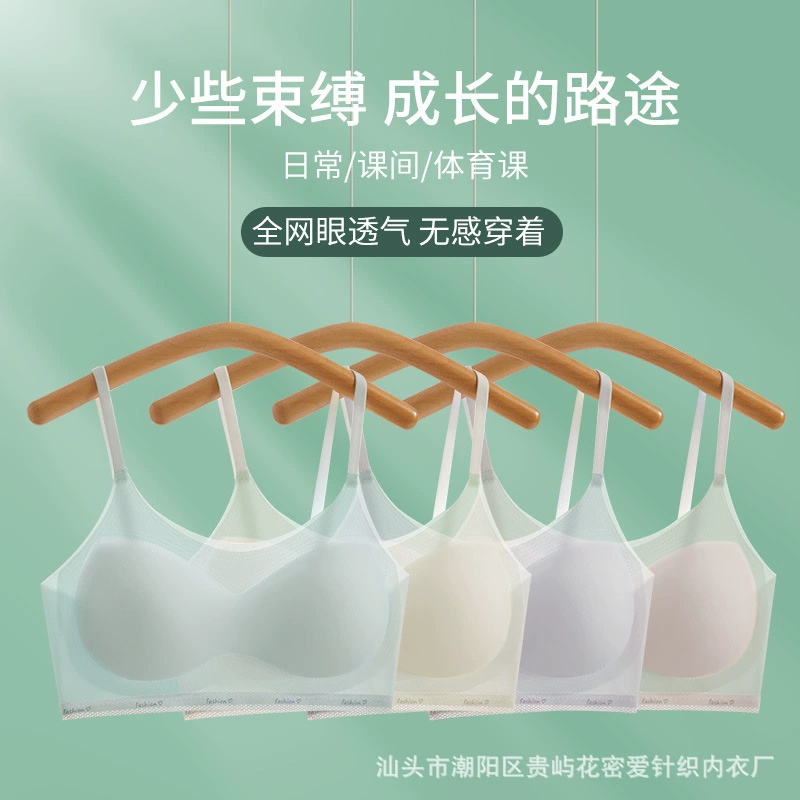 Новый период развития девушки тонкий внутренний цельный бюстгальтер-трубка топ ледяной шелк камзол нижнее белье для женщин