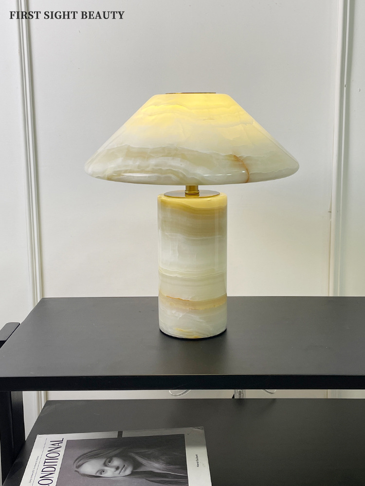Nordic Living Room Spanish Marble Exhibition Hall Study Table Lamp Designer Model Room Modern Minimalist Bedroom Bedside Lamp