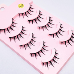 Factory Wholesale Dense Big False Eyelashes Barbie Wavy Encrypted Eyelashes 025#Nude 5 Pairs