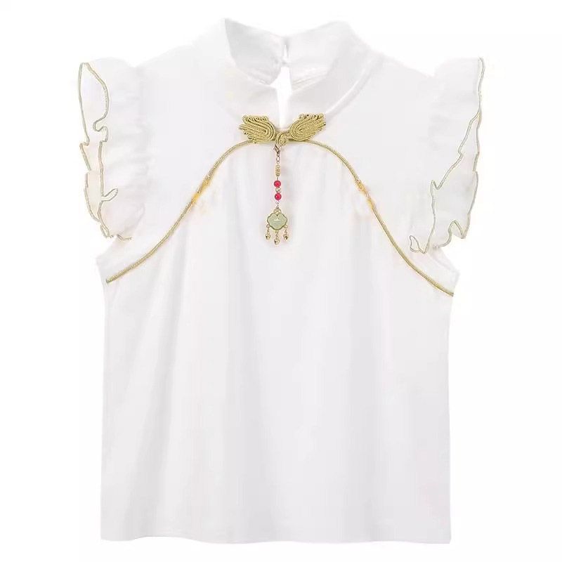 흰색 민소매 탑