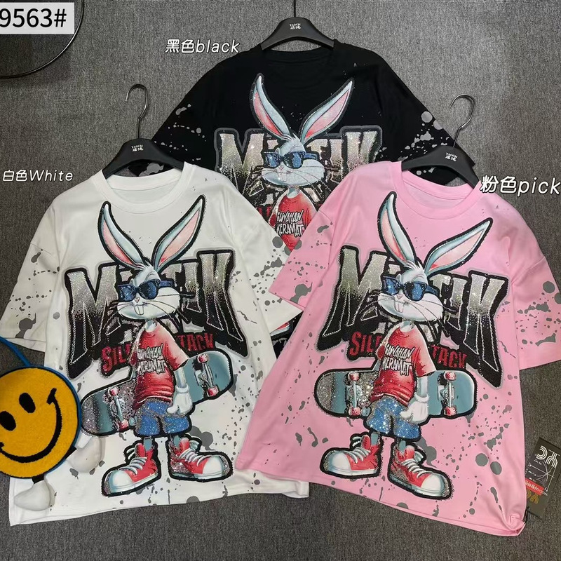 European Station 2025 Summer New Heavy Industry Hot Drilling T-shirt Large Edition Brand Discount Live Store Primary Source