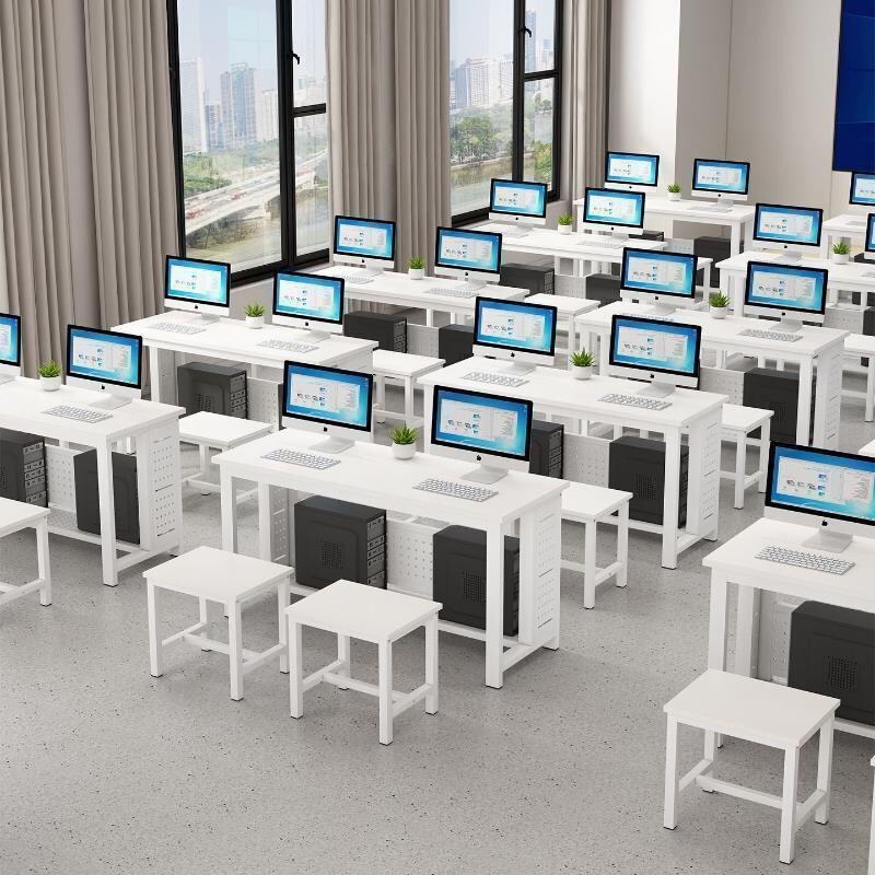 School computer room desks and chairs, microcomputer room computer desks and chairs, training room steel-wood office desk and chair set School computer room desks and chairs, microcomputer room computer desks and chairs, training room steel-wood office desk and chair set