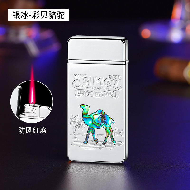 新しい色貝の薄い防風の赤い炎のライターの丈夫な個性の潮の贈り物のネットの赤い同項を代行します。|undefined
